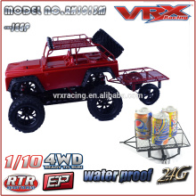 2015 new 1/10th 4WD Electric Mega Monster RC Model Car, Sword MT Brushless RTR With Jeep body and Tralier,